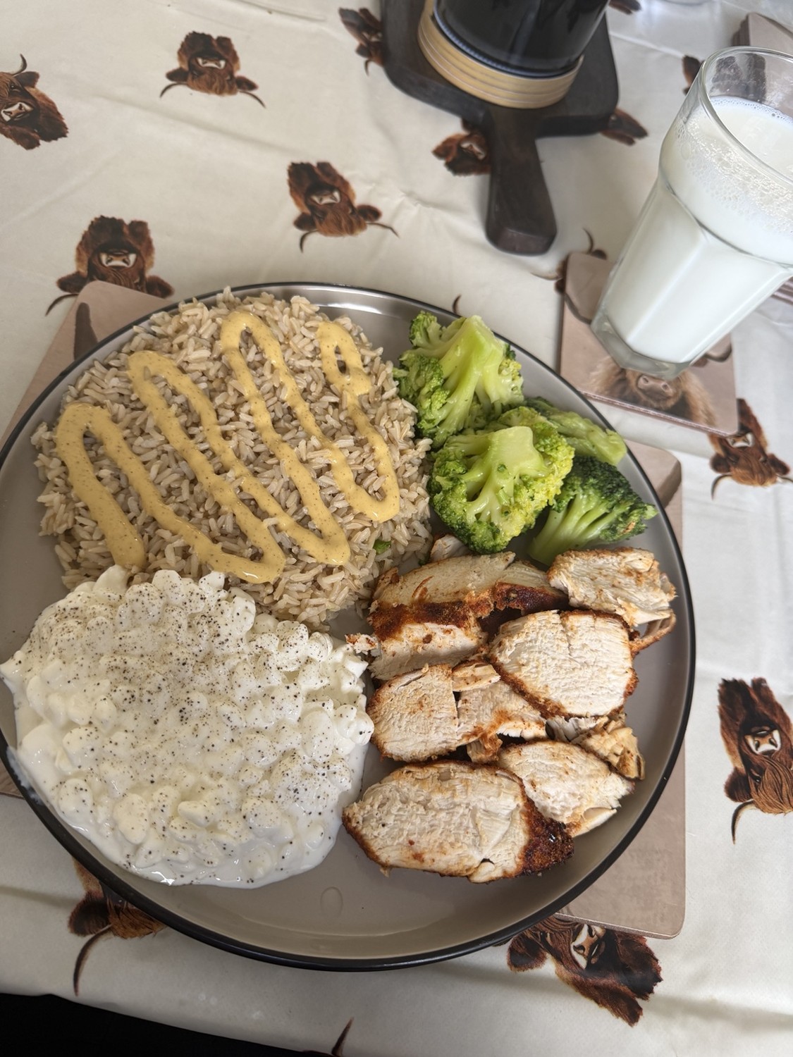 Chicken, rice & greens